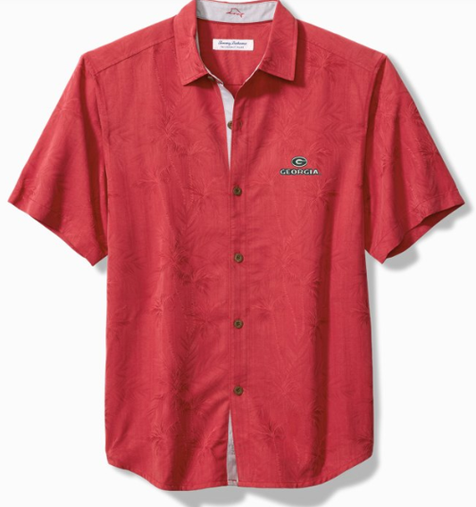 Tommy Bahama University of Georgia Coconut Point Palm Vista IslandZone® Camp Shirt