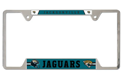 Jacksonville Jaguars Wincraft Helmet/Jag Head Metal License Plate Frame - officially licensed fan gear