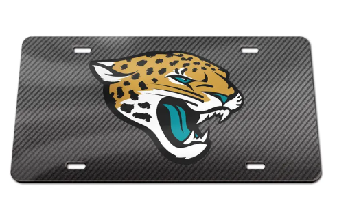 Jacksonville Jaguars Wincraft Specialty Acrylic Black/Grey License Plate
