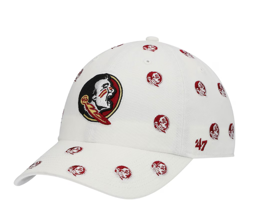 Florida State Seminoles '47 Women's Confetti Clean Up Adjustable Hat - White