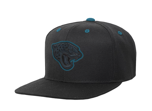 Youth Jacksonville Jaguars Black Team Color Pop Flatbrim Snapback Hat