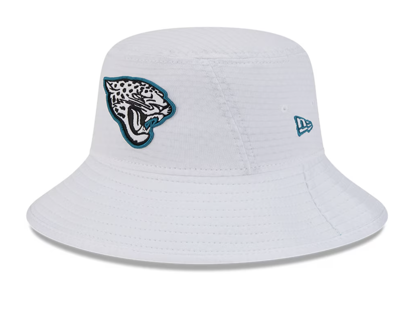 Jacksonville Jaguars New Era Youth 2024 NFL Training Camp Bucket Hat - White
