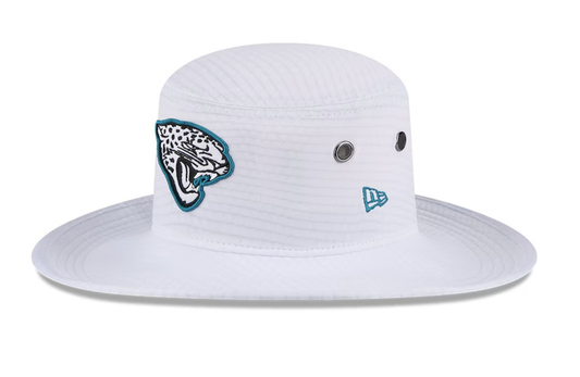 Jacksonville Jaguars New Era 2024 NFL Training Camp Panama Bucket Hat - White