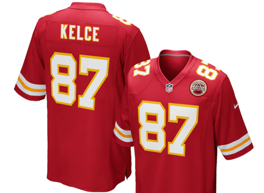 Youth Nike Travis Kelce Red Kansas City Chiefs Game Jersey