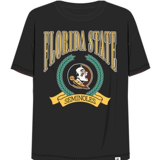 FLORIDA STATE SEMINOLES FLINT BLACK FLAUNT SADIE TEE WMN