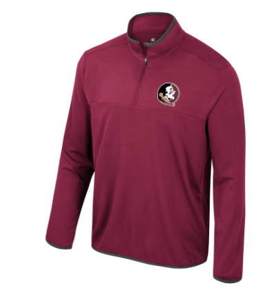 Florida State Seminoles Colosseum Men's Garnet 1/4 Zip Windshirt Jacket - officially licensed fan gear