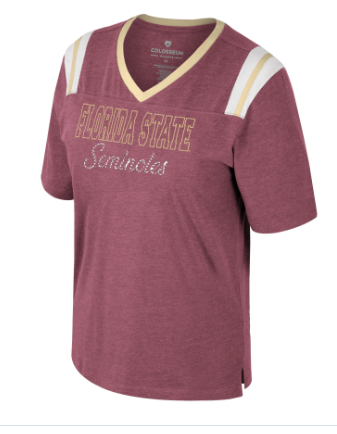 Florida State Seminoles Colosseum Ladies Lovermore V-Neck Tee - officially licensed fan gear