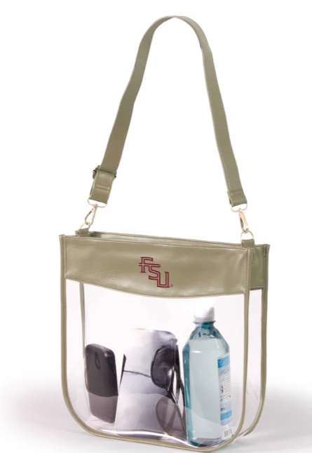 Florida State Seminoles Desden Large Clear Purse With Zipper
