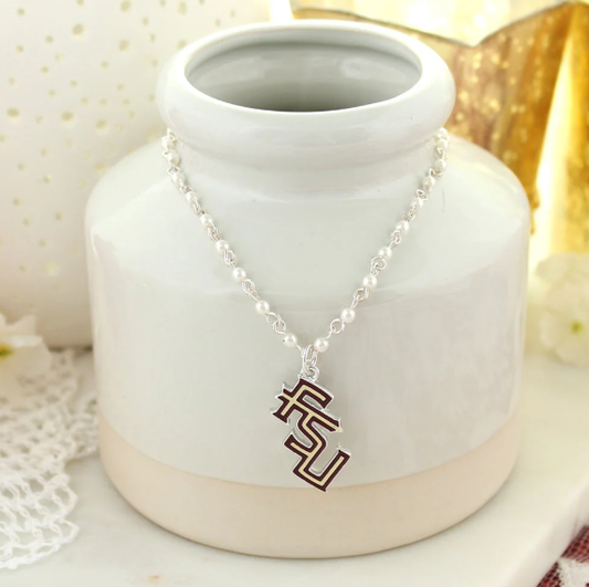 Florida State Seminoles Seasons Jewelry Pearl Necklace