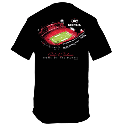 Georgia Bulldogs New World Graphics UGA Glowing Stadium Tee