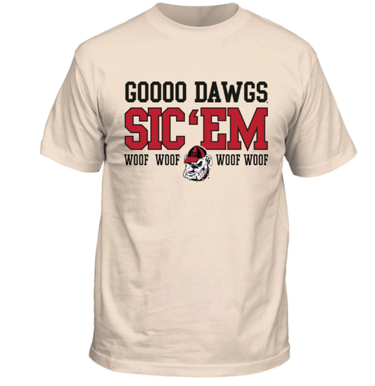 Georgia Bulldogs New World Graphics UGA Gooo Dawgs Tee