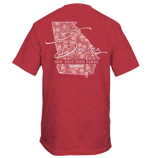 Georgia Bulldogs New World Graphics Ladies UGA Scripty State Tee
