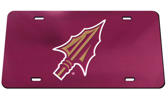 Florida State Seminoles Wincraft Spear Acrylic License Plate