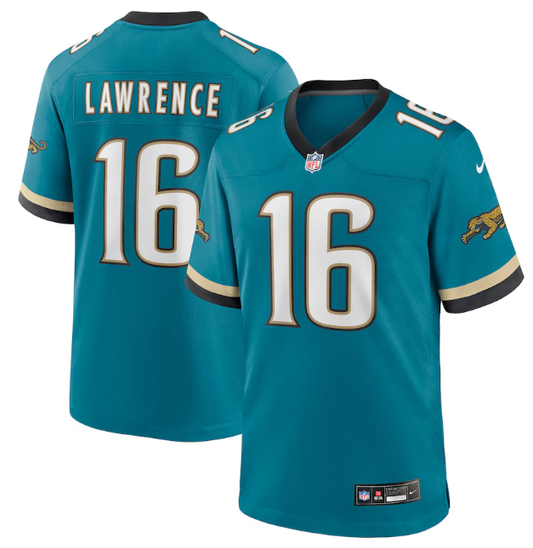 Jacksonville Jaguars Nike Men's Trevor Lawrence Teal Prowler Throwback Jersey