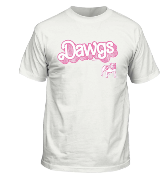 Georgia Bulldogs New World Graphics Ladies Vintage Pink Tee