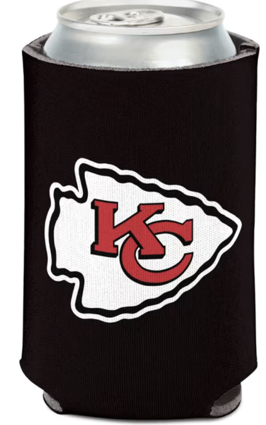 Kansas City Chiefs Logo Black Background Can Cooler 12 oz. NFL CAN