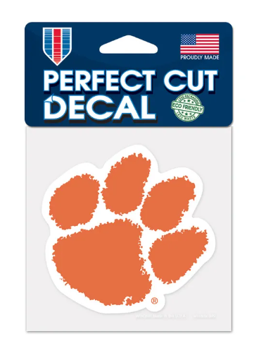Clemson Tigers Wincraft Perfect Decal 4 X 4