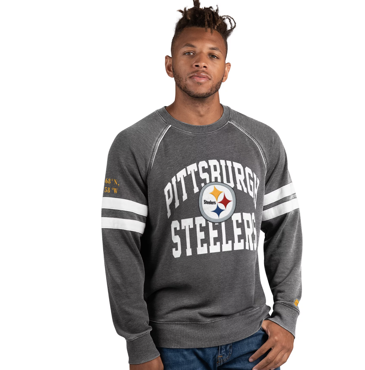 Pittsburgh Steelers Pullover French Terry Crew Neck Sweatshirt NFL Starter - officially licensed fan gear