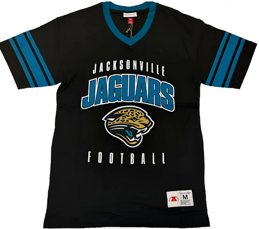 Mitchell & Ness NFL Retro V-Neck SS Vintage Logo Jacksonville Jaguars Tee