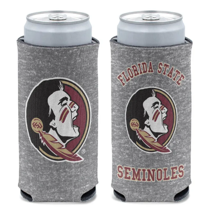 Florida State Seminoles Wincraft Heathered Slim Can Cooler 12oz - officially licensed fan gear