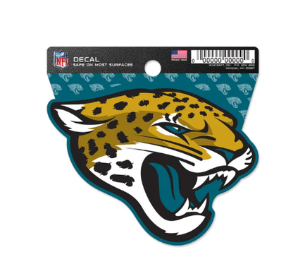 Jacksonville Jaguars Wincraft Jags Head Clean Cut Sticker - officially licensed fan gear
