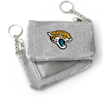 Jacksonville Jaguars Aminco Silver Sparkle Coin Purse