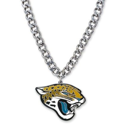 Jacksonville Jaguars Aminco Heavyweight Jaguar Head Logo Necklace