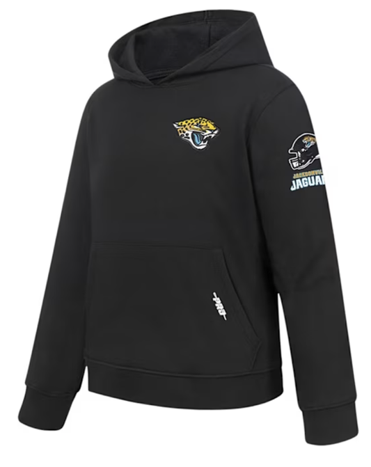 Jacksonville Jaguars Youth Black Classic Chenille Long Sleeve Hoodie
