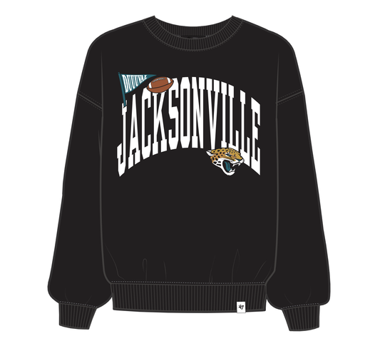 JACKSONVILLE JAGUARS ARCHED ICON OVERSIZED CREW WMN