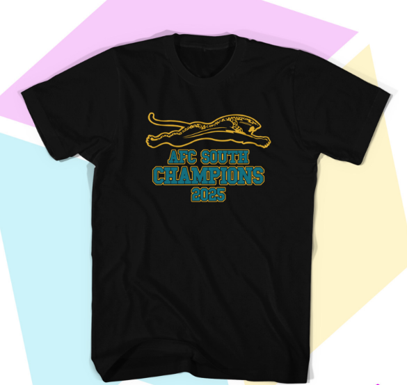 Jaguars 2025 Division Champions Black SS T Shirt