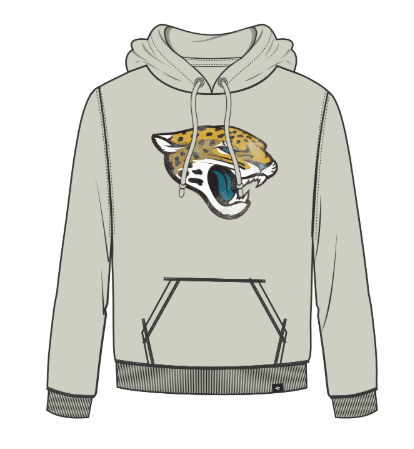 Jacksonville Jaguars Men’s Distressed Imprint ’47 HEADLINE Hood Cream - officially licensed fan gear