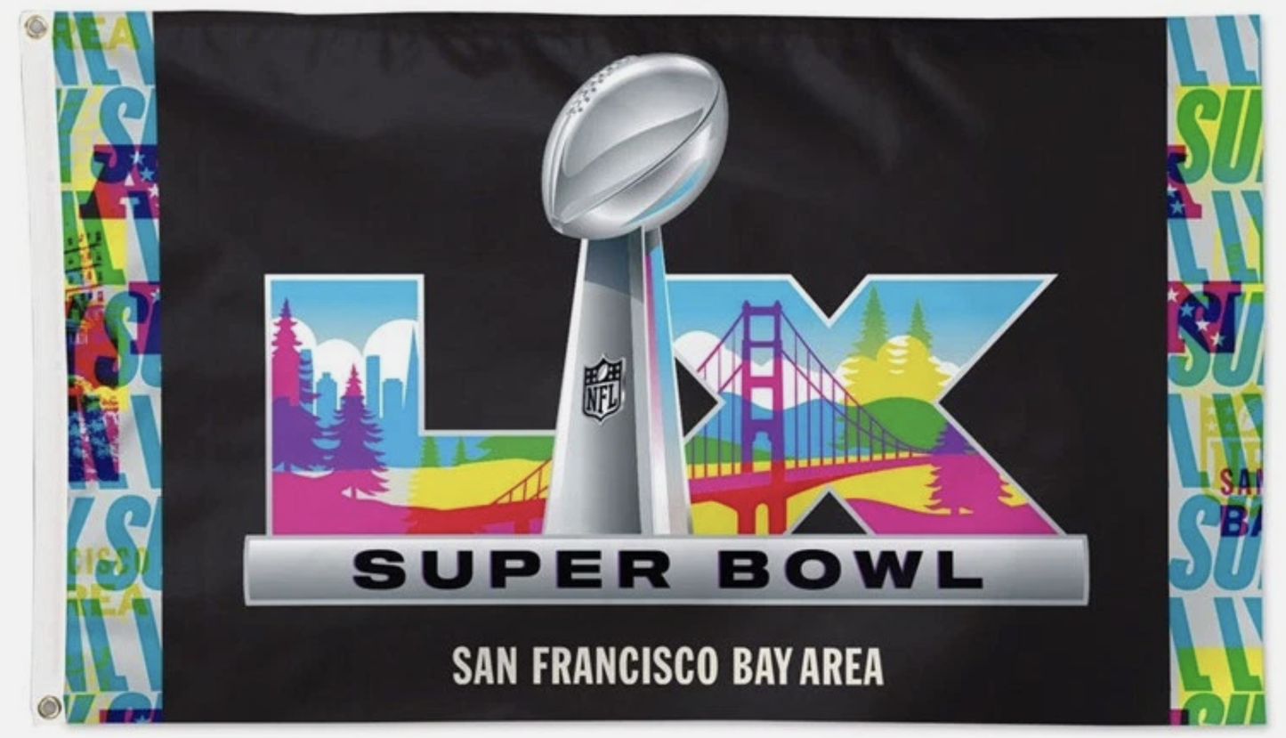 SUPER BOWL LX San Francisco Bay Area 2026 NFL Official Event 3'x5' FLAG - officially licensed fan gear