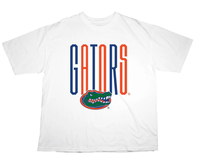 University of Florida Gators Capri Design Ladies Goal Post Oversized Tee - officially licensed fan gear