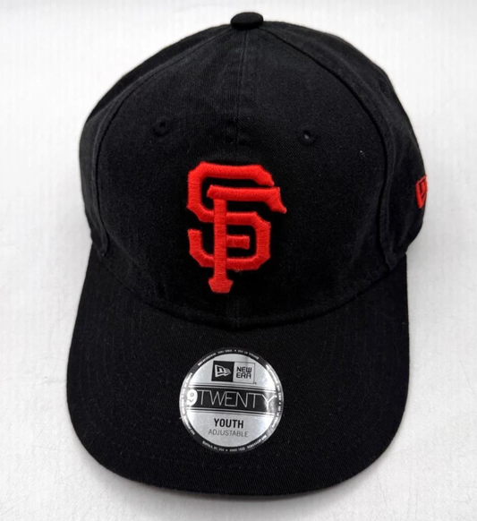 New Era San Francisco Giants Youth Kid's 9Twenty Black Adjustable Hat Cap