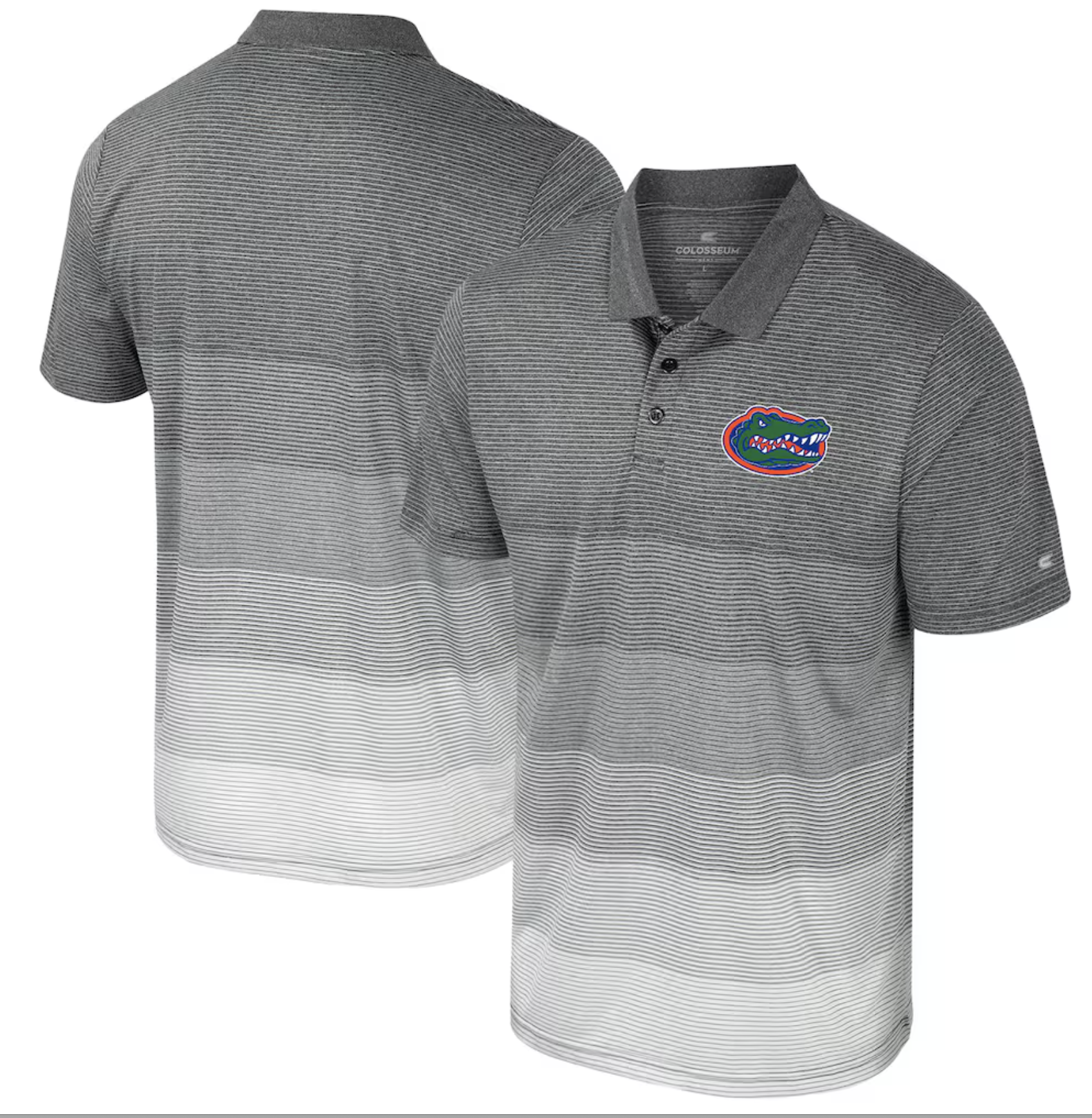 Florida Gators Colosseum Striped Mesh Polo - Gray
