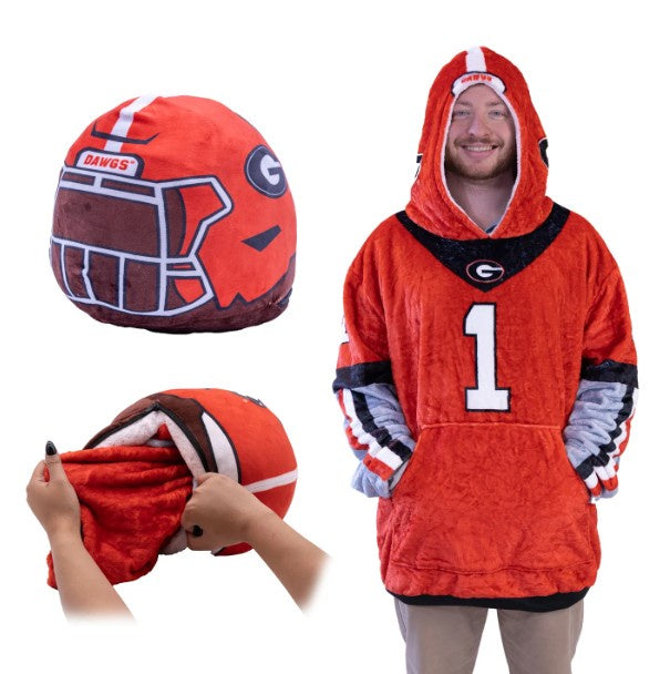 University of Georgia Helmet Snugible | Blanket Hoodie & Pillow