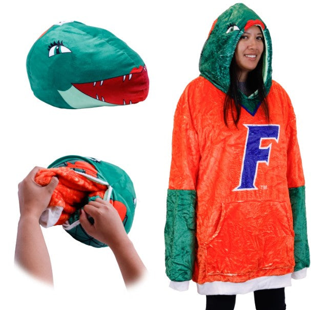 University of Florida Alberta Snugible 2-in-1 Blanket Hoodie & Pillow - officially licensed fan gear