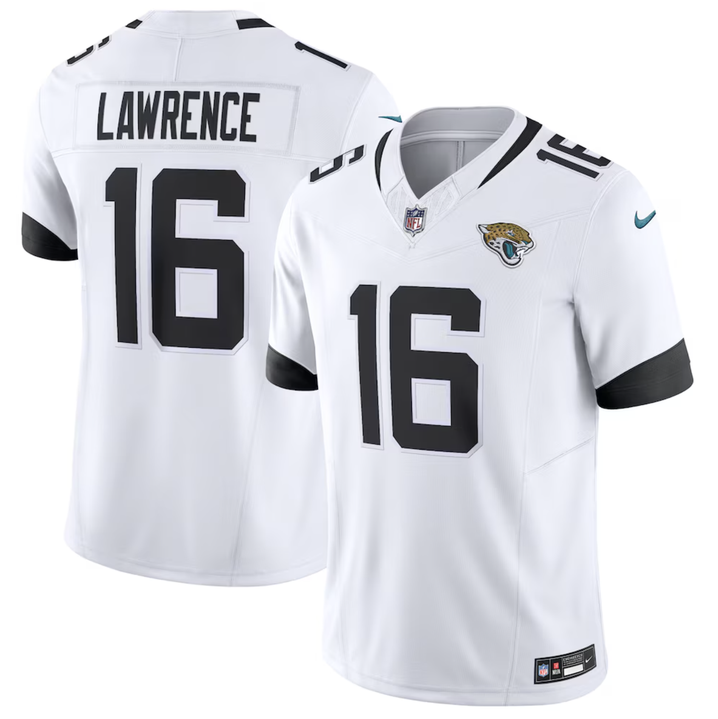 Jacksonville Jaguars Trevor Lawrence Nike White Vapor F.U.S.E. Limited Jersey