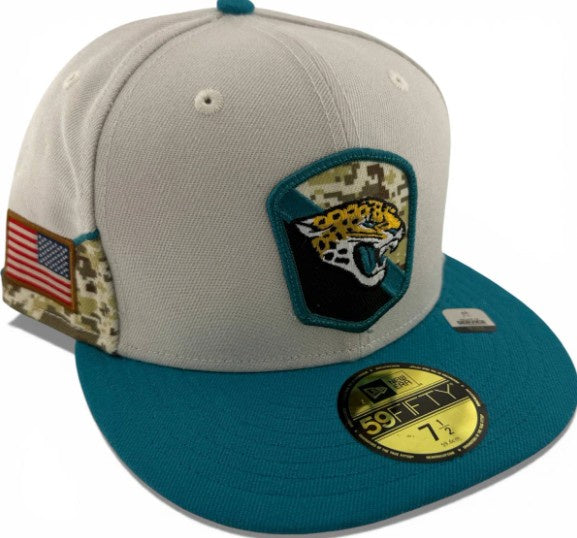 Jacksonville Jaguars New Era 59Fifty  Salute To Service 2023 Fitted Hat