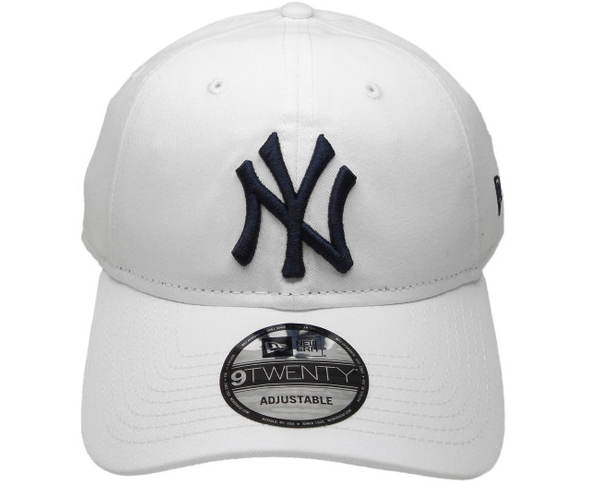 New York Yankees New Era 9Twenty Adjustable Hat - White, Navy - officially licensed fan gear