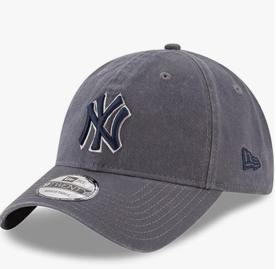 New Era 9Twenty Strapback Cap - New York Yankees Charcoal, Charcoal, One Size