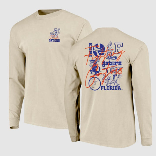 Florida Gators Image One Vintage Watermarks Long Sleeve