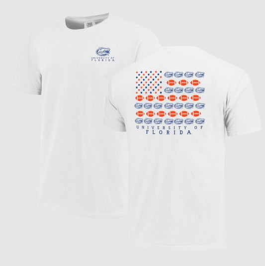 Florida Gators Image One American Flag Football T-Shirts