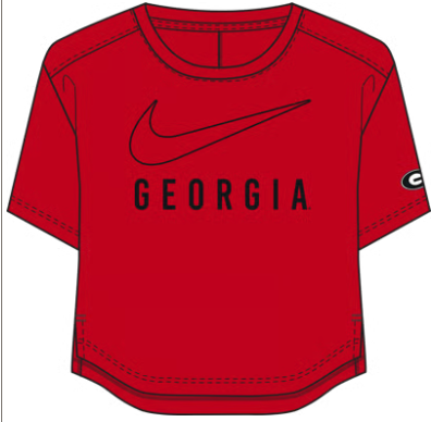 University Of Georgia-Women's Nike Performance DF Crop Top