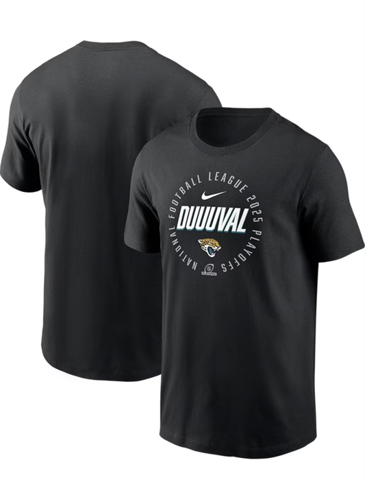 Jacksonville Jaguars Nike Duuuval Toddler 2025 AFC South Division Champs Trophy Collection  T-Shirt