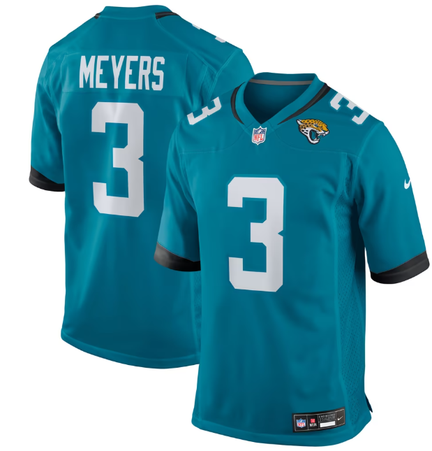 NFL Jacksonville Jaguars Nike Youth Jakobi Meyers Teal Game Jersey