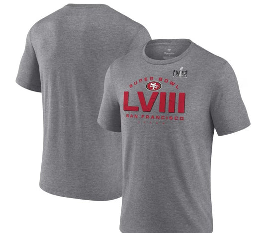 San Francisco 49ers Fanatics Branded Super Bowl LVIII Made it T-Shirt - Heather Gray