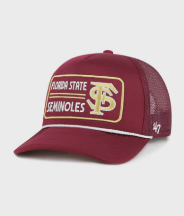 Florida State Seminoles Cardinal Local Patch 47 Trucker Hat - officially licensed fan gear