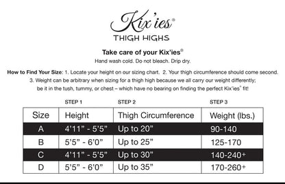 Kix'ies Thigh Highs Crimson/White