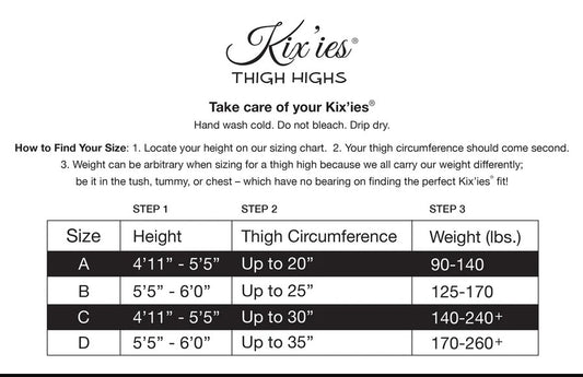 Kix'ies Thigh Highs Crimson/White